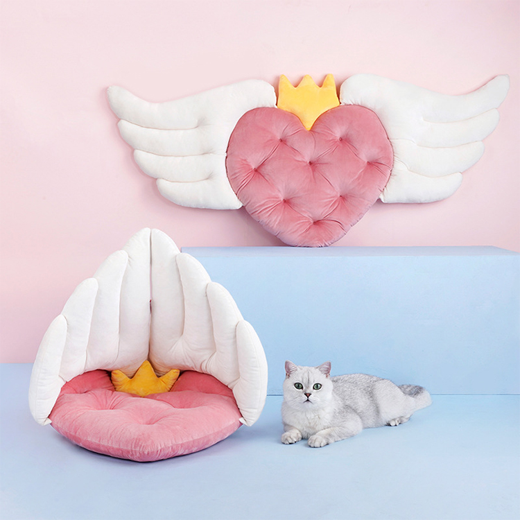 天使翼心形寵物床墊